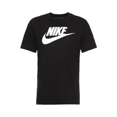 Image of NIKE Men&#039;s M Nsw Tee Icon Futura T shirt, Black/(White), 3XL UK