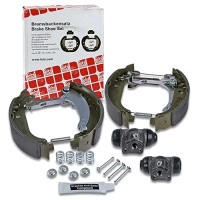 Image of 6001551413, 7701205755 brake Set, drum brakes FEBI BILSTEIN 37237 Rear Axle with wheel cylinder, accessories, attachment material