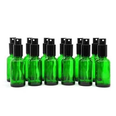 Image of YIZHAO 30ml Green Glass Spray Bottle for Essential Oils, Small Empty Fine Mist Bottle, Cleaning, Aromatherapy, Cosmetic Sprays, Hair 24 Pcs