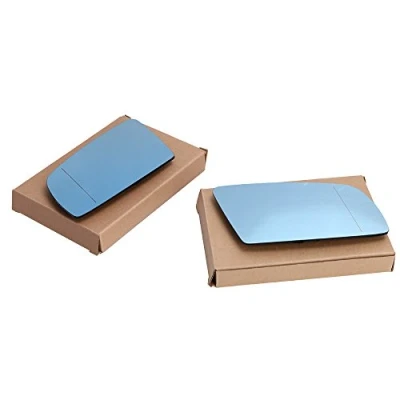 Image of GSRECY Pair Blue tinted Heated Electric Wing Mirror Glass For E60 E61 2003 2010 E63 E64 (Pair)