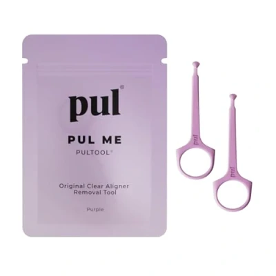 Image of PUL Aligner Removal Tool Purple Safe &amp; Hygienic Hook for Invisalign Retainers Gentle BPA Free Design Daily Use Pack of 2