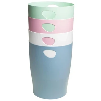 Image of Exacompta Ref 453303D 1 Waste Paper Bin with Handles ECOBIN Autentik Large Capacity 15 L Dimensions 26.3 x 33.5 cm Office or Home Random
