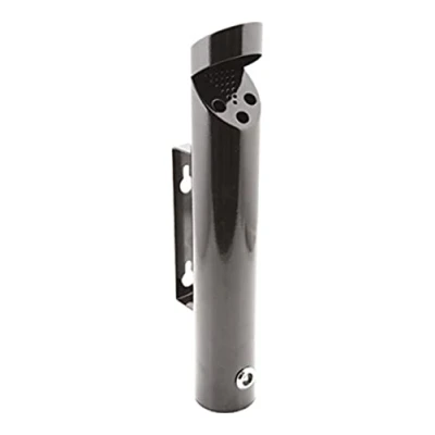 Image of Genware NEV AT CYL BLK Cylinder Wall Mounted Ashtray, 46 cm x 7.5 cm, Black