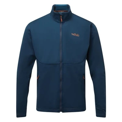 Image of Rab Men&#039;s Geon Jacket Casual Lightweight Fleece Sweatshirt Deep Ink/Ink Medium