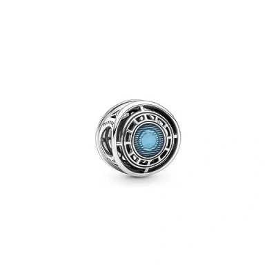 Image of Pandora Marvel Arc Reactor sterling silver charm with blue enamel