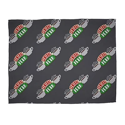 Image of Friends TV Show Fleece Blanket Central Perk Coffee Shop Design Super Soft Bed Throw Perfect for Any Bedroom, 100 x 150cm