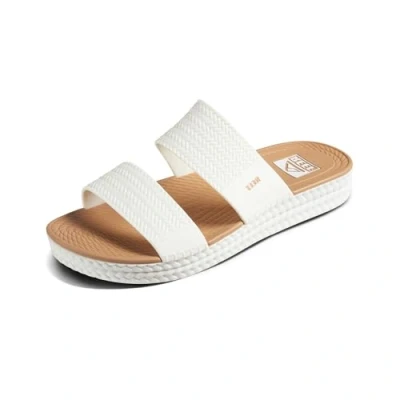 Image of Reef Women&#039;s Water Vista Slide Sandal, White/Tan, 8 UK