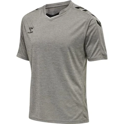 Image of hummel Men&#039;s Hmlcore Xk Poly Jersey S/S T Shirt (Pack of 1) Grey Melange
