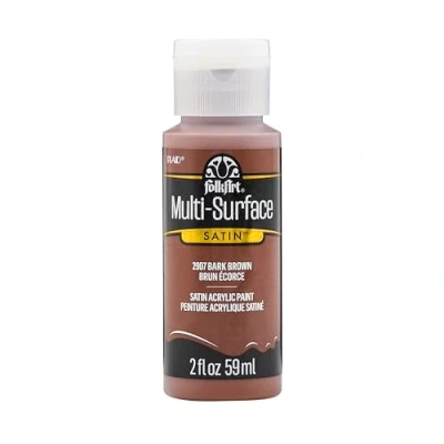 Image of FolkArt Multi Surface Satin Acrylic Paint, Bark Brown, Small