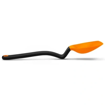 Image of Dreamfarm Supoon Non Stick Silicone Sit Up Scraping &amp; Cooking Multifunctional Spoon with Measuring Lines Kitchen Utensil Orange