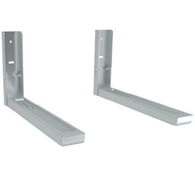 Image of deleyCON Universal Microwave Wall Mount Holder Up to 35kg Extendable 19&quot; Oven Grill Coffee Maker Silver