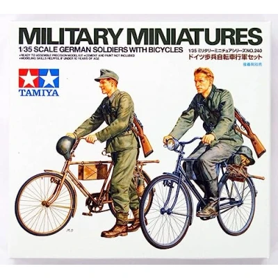 Image of TAMIYA 300035240 1:35 Diorama Set Soldiers with Bicycle (2)