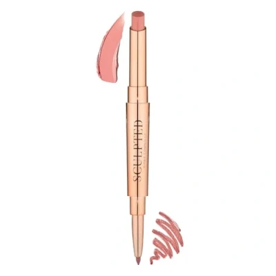 Image of Lip Duo 2 in 1 Lipstick &amp; Liner from Sculpted by Aimee (Blush Blend) Travel Friendly, Double Ended to Sculpt, Shape Colour Lips