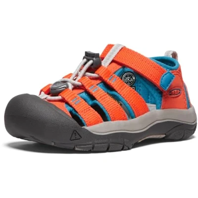 Image of KEEN Unisex Kids Newport H2 Sandal, Safety Orange Fjord Blue, 7 UK Child