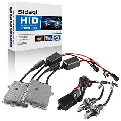Image of Sidaqi H4 HID Xenon Conversion Kit with 2 Slim 55W Ballasts Headlight Bulb 6000K White Replacement For Car Hi/Lo Beam 12V
