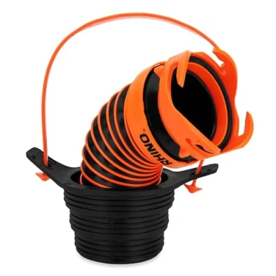 Image of Camco 39319 3 in 1 Sewer Seal with RhinoExtreme Hose and Handle Flexible Fitting Makes Connection Inlet Simple Less Hands On, Black, Standard