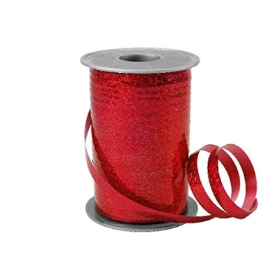 Image of Präsent Holly Curling Ribbon Red 200 M roll 10 mm Width