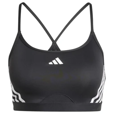 Image of adidas Women Aeroreact Training Light Support Sports Bra, XSAB Black/White