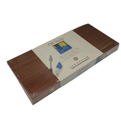 Image of Sennelier Oil Stick 12 Artists Quality Wooden Box Set