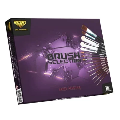 Image of The Army Painter Brush Selection 15 Brushes: 8 Hobby, 3 Drybrush and 4 Gamemaster Terrain for DND Paint Set Miniature Detail Brushes, Brushes Model