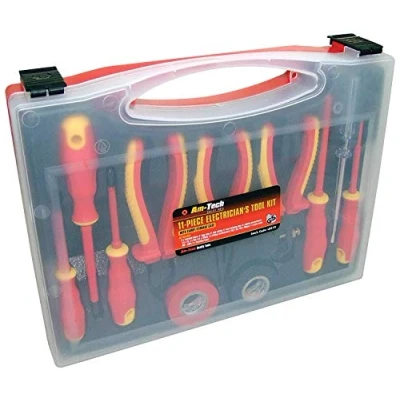 Image of S9Q1 AM TECH 11 Piece Electrician Tool Set 1000VAC &amp; 1500VDC Insulated EN60900