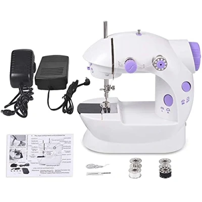 Image of WENMILY Portable Sewing Machine Mini Two Wire Speed Pedaling Size