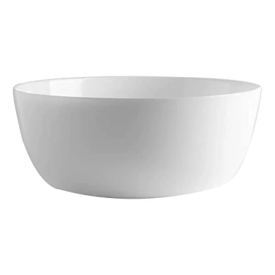 Image of 23cm White Toledo Glass Serving Bowl By Bormioli Rocco