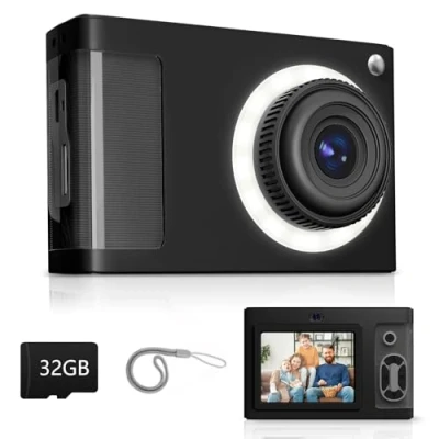 Image of Digital Camera,ARNSSIEN 1080P Vintage Camera for Kids,2.4 Screen Kids with 16 LED Filling Lights, Cheap Gift Older Kids, Teens, Students, Beginners
