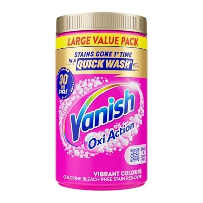 Image of Vanish Gold Oxi Action Laundry Booster &amp; Stain Remover Powder for Colours 1.41 Kg, Back to School, Removes School Stains in Just 30 Minutes, Keeps Bright, Safe on Uniforms