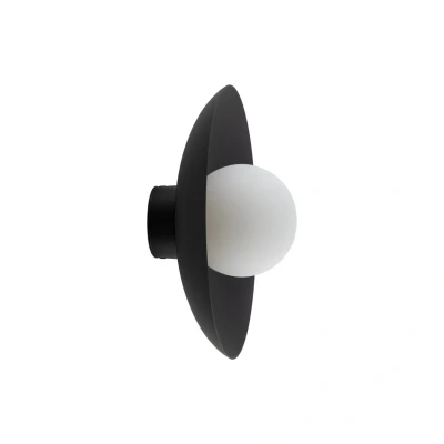 Image of Slate Globe Wall Lights Black 1xG9