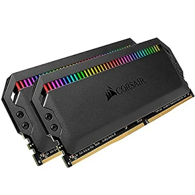 Image of CORSAIR DOMINATOR PLATINUM RGB 32GB (2x16GB) DDR4 3200 (PC4 28800) C16 1.35V AMD Optimized Memory Black