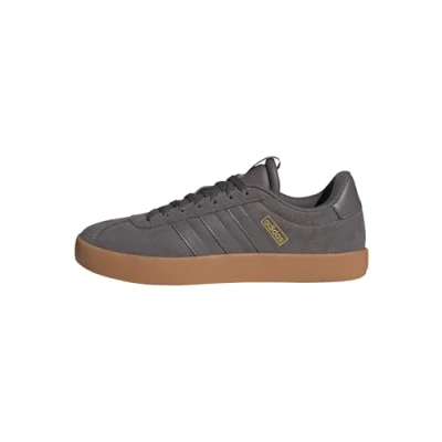 Image of adidas Men&#039;s VL Court 3.0 Shoes, Charcoal/Charcoal/Gold met, 7 UK