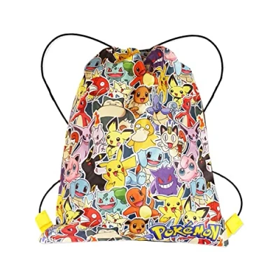 Image of Pokémon Pokemon Swimming Bag Kids Drawstring Bags, Sports School Gymnastics or Trainers with Charizard &amp; Pikachu.