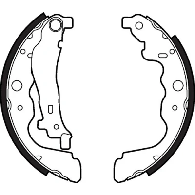 Image of 6001549703, 7701210109, 8660004228 Brake Shoes DELPHI LS2022 229mm 42mm DACIA: Duster Off Road, SANDERO 2, II, RENAULT: Clio 4, Captur, Zoe