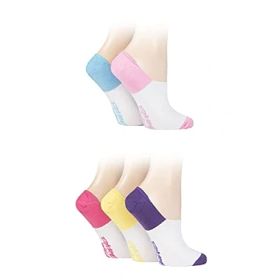 Image of Women&#039;s 5 Pair Dare to Wear No Show Socks Contrast 4 8 Ladies