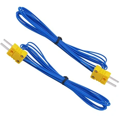 Image of 2pcs 2 Meter K Type Mini Connector Thermocouple Temperature Probe Sensor Measure Range 50 250C