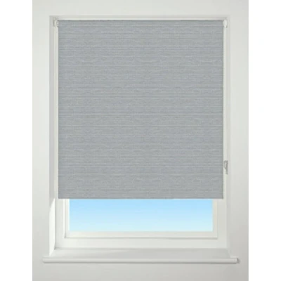 Image of Blackout Stripe Grey Texture Roller Blind, Width 120cm x Drop 170cm Textured