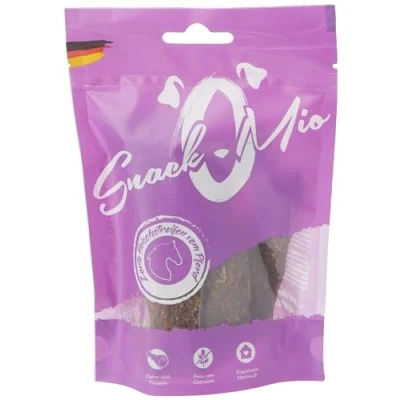 Image of SnackOMio Premium dog snack tender horse meat strips, grain free, 1 pack (1 x 125g)