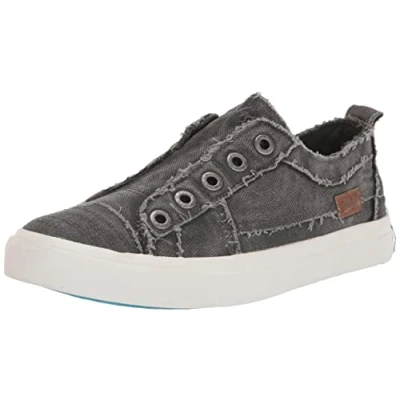 Image of Blowfish Malibu Women&#039;s Play Sneaker, Graphite Smoked 16oz Canvas, 6 UK (8 US)