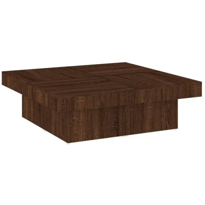 Image of vidaXL Coffee Table Brown Oak 90x90x28 cm Engineered Wood