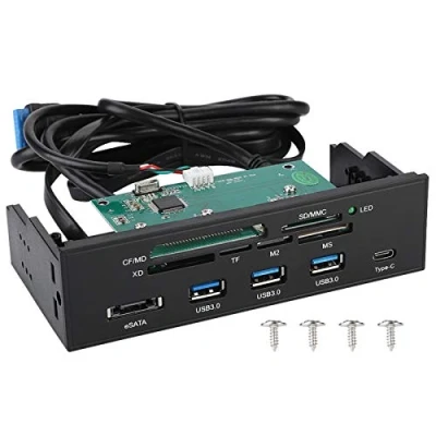 Image of Internal Card Reader, 5.25inches Reader Media Dashboard Multi Function Desktop Front Panel
