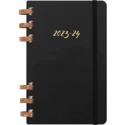 Image of Moleskine Academic Monthly Planner 2023 2024, 12 Month Weekly and Diary, University Agenda with Hard Cover, Size Large 15 x 21 cm, Black