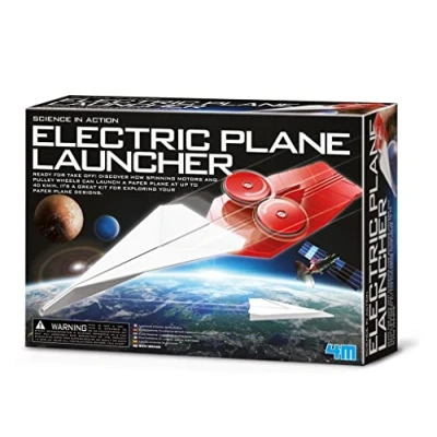 Image of 4M Electric Paper Plane Launcher Science in Action For Kids Ages 8+