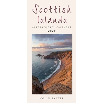 Image of 2026 Scotland Calendar: Scottish Islands Appointments Slim Wall Calendar Month to View 12 Months Hanging Wiro Bound