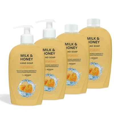 Image of by Amazon Milk &amp; Honey Hand Soap, 4 x 500ml