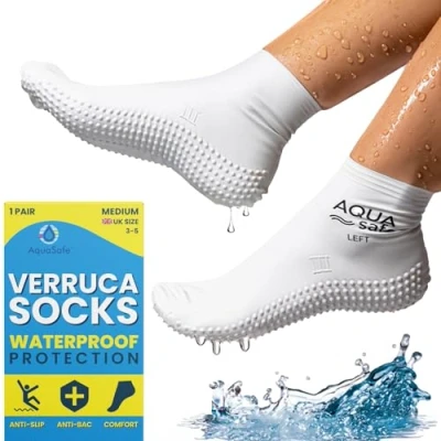 Image of Aquasafe Guardsocks Verruca Socks For Kids Swimming Size 3 5 Medium Waterproof Swim