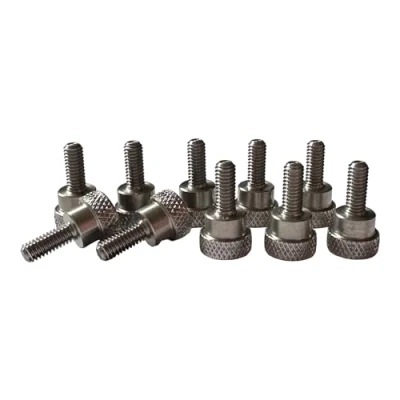 Image of PrecisionGeek Thumb Screws, Knurled with Shoulder, Stainless Steel M5 x 10mm Hand Grip Bolts (Set of 10 pieces)