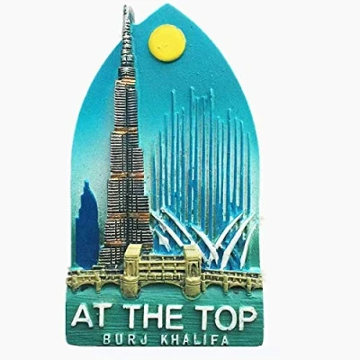 Image of 3D Burj Khalifa Tower of Dubai fridge magnet,Home &amp; kitchen decoration refrigerator magnet travel souvenir gift