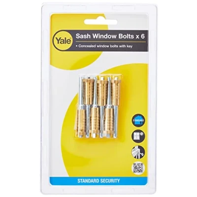 Image of Yale Locks P6P119 Sash Window Bolts (Pack of 6)
