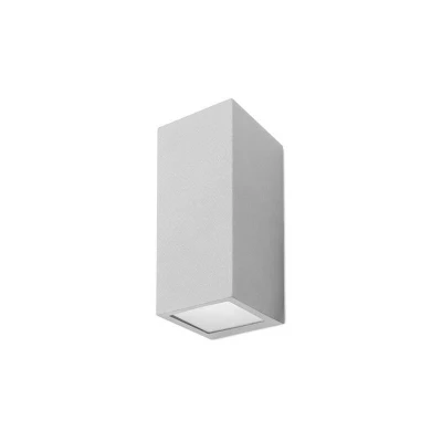 Image of Forlight Lighting Cube 2 Light Outdoor Wall Grey IP44